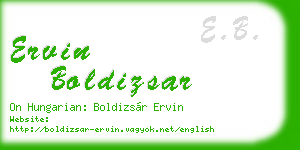 ervin boldizsar business card